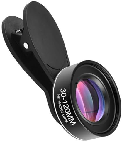 Marran Objectif D'Appareil Photo de Téléphone 30-120 mm Objectif Macro Longue Distance 4K HD Accessoires pour Téléphones Portables Photographie Détaillée Objectif Macro