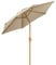 CHRISTOW 2m Tilting Garden Parasol with Crank Handle, 38mm Steel Pole, Wood Effect Finish, Outdoor Sunshade Umbrella, Heavy Duty Polyester, UV30+ Sun Protection, Water Resistant, Air Vent (Taupe)