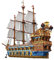 XTrador Reobrix 66011 Piratenschiff „The Sun“ – 3.162 Klemmbausteine Königliches Segelschiff für Kinder & Erwachsene. Riesiges Bauset mit 4 Ebenen, Kanonen