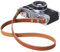 BOWMAN Leather Camera Strap Fixed Length Minimal Handmade Shoulder Strap Camera Neck Strap for Fujifilm Sony Nikon Canon Leica (Mid Tan, Short (70cm / 27))