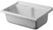 Negrari Bañera de apoyo de resina PP para lavabo, resistente a la humedad, resistente a los ácidos de uso común, kit de desagüe incluido, interior y exterior, 80 x 50 x 30 cm, blanco