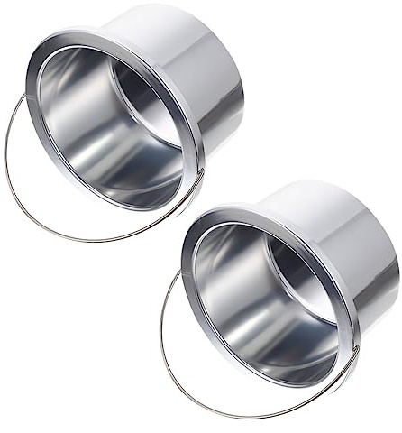 MUELODSIC 2pcs Aluminum Wax Melting Pots Replacement Inner Bowl for Wax Warmer Machine Easy to Clean and Reliable Heater Accessory for Hair Removal Care