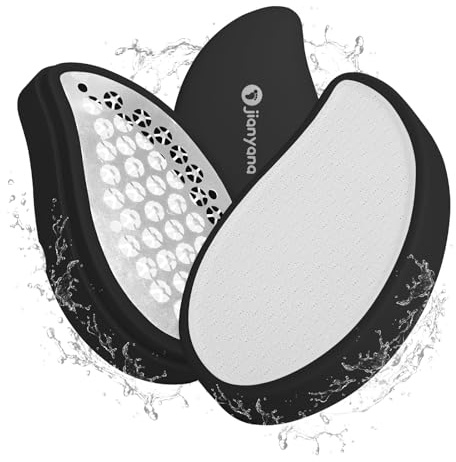 Jianyana 2 in1 Nano Glas Hornhautentferner& Stainless Steel Callus File, Hornhautfeile Hornhautentferner Für Fußpflege Hornhaut Entfernen Fuß - Hornhautraspel Für Tote Haut Fuß Schaber(Schwarz)