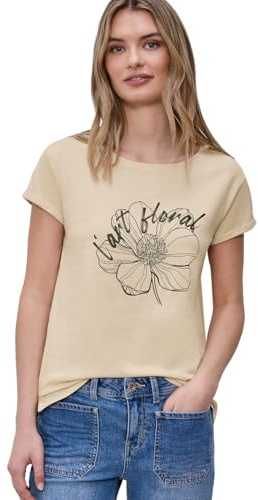 Damen Kurzarm Shirt mit floralem Artwork