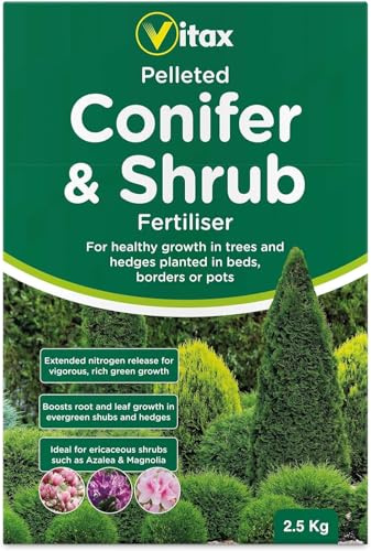 Pelleted Conifer & Shrub Fertiliser, Ideal for Ericaceous Shrubs, Boosts Root & Leaf Growth, 2.5kg