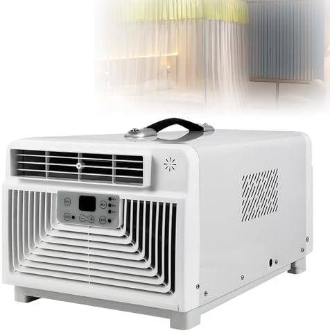 Condizionatore Portatile Silenzioso con Compressore, Mini Unità 3-in-1 con Modalità Notte 45dB, Climatizzatore Personale Non Necessita di Acqua o Ghiaccio per tendas e Camper