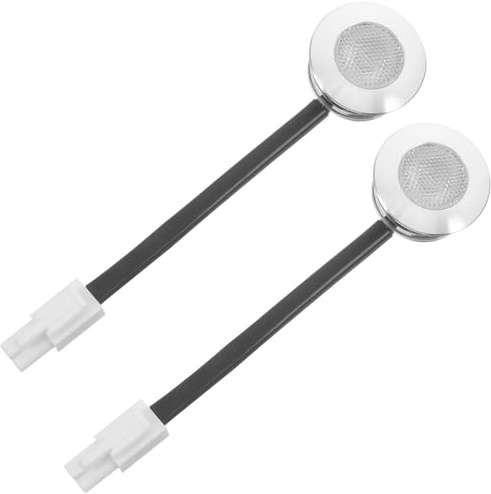 HOMSFOU Bombilla de campana extractora LED, luces LED de repuesto para cocina bajo mueble, alta luminosidad, diseño sellado, metal y vidrio, pack de 2