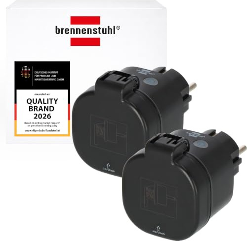 Brennenstuhl Connect 2er Set WLAN Steckdosen WA 3600 XS03 für außen IP44 | 2 Stück, WiFi Steckdose Outdoor 2.4 GHz kompatibel mit Alexa und Google Assistant, mit Zeitschaltuhr, kostenlose App