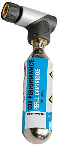 INFLATOR MICRO CO2 SCHWARZ-SILBER INKL.1X16G-PATRONE,REGULIERBAR