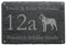 « HAUSNUMMER + STRASSE + NAME mit MALINOIS » als SCHIEFERTAFEL individuell gefertigt Schieferschild Hund Mechelaar