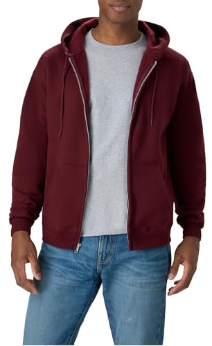 Hanes Men's P180 Hoody, Opaque, Maroon, Medium (Pack of 100)