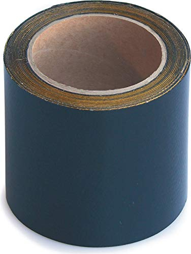 Wupsi Ruban Adhésif de Réparation de Bâche en PVC - Puissant pour Réparer Bache de Camion ou de Serre, Toile de Tente ou Tonnelle, Déchirées, abimées ou Trouées - Noir, 10 cm x 5 m