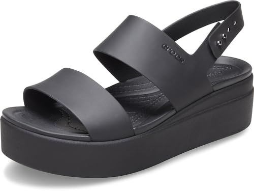 Crocs Herren Brooklyn Low Wedge Sandalen, Black/Black, 41/42 EU