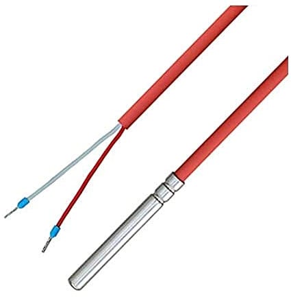 iOVEO 036HS02201 - PT1000 - Kabelfühler/Temperaturfühler/Solarfühler/Temperatursensor mit Silikon-Leitung bis 200°C