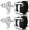 Ohrstecker Schwarz Ohrringe Silber 925 Damen Herren Zirkonia Schwarz Diamant Set 8mm