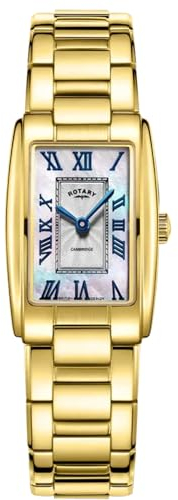 Rotary Damen-Cambridge-Armbanduhr mit vergoldeter PVD-Beschichtung LB05438/07