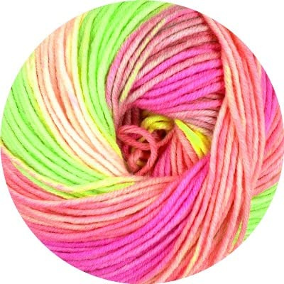 ONline Garne Wollmischung (60% Merino, 40% Polyacryl) Rosa/Hellgrün 120m/50g Nadel-Nr. 3,5-4,5