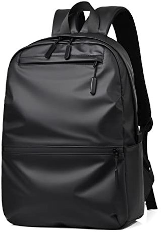ZZSRJ Herren Ultralight Rucksack for Männer Weiche Polyester Mode Rucksack Laptop Reiseeinkaufstasche (Color : Svart, Größe : 30x15x42cm)