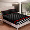 Loussiesd Jungen Büffel Karo Spannbetttuch Modern Schwarz Weiß Kariert Spannbettlaken 90x200cm Für Kinder Erwachsene Gitter Design Bettlaken Set Rot Streifen Raumdeko