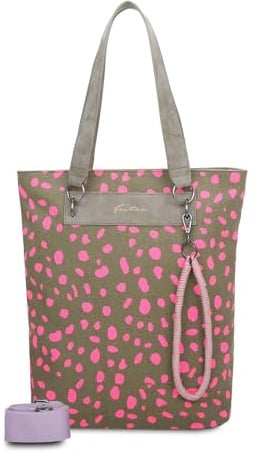 Fritzi aus Preussen Damen Wudy01 Canvas Spotty Pink Tote Bag
