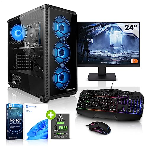 Megaport Gaming PC AMD Ryzen 5 4500 • GeForce RTX 4060 8GB • 16GB DDR4 • 500GB M.2 SSD • Luftkühlung • WLAN • Gamer pc Computer Gaming rechner
