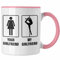 Trendation - Poledance Tasse Geschenk My Girlfriend Your Girlfriend Stangentanz Pole Dance (Rosa)