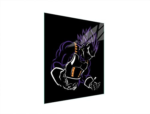 DarHaus Herdabdeckplatte einteilig 45x52 cm Ceranfeld Abdeckung Glas Spritzschutz Abdeckplatte Glasplatte Herd Ceranfeldabdeckung Deko, Anime Violett