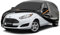 GUNHYI 7 Layers Hatchback Car Cover Waterproof Breathable, Heavy Duty Outdoor Car Cover Sun Rain Dust Protection With Zip, Universal Fit For Ford Fiesta, VW Polo, Toyota Yaris, Audi A1 etc. Black