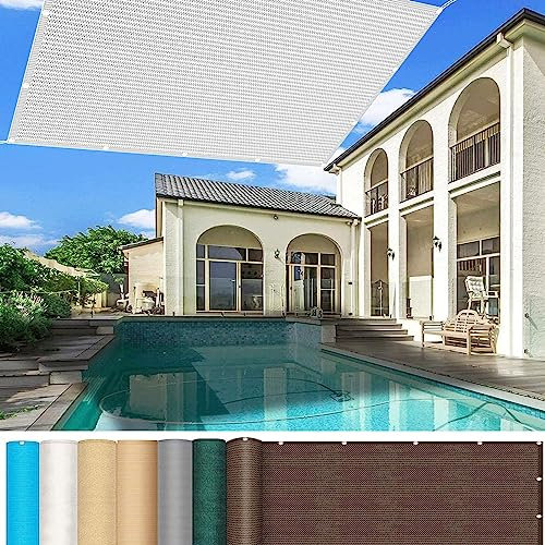 Sonnensegel 1.4 x 3.4 m Sonnenschutz 95% UV Schutz Sonnensegel Rechtwinklig mit Ösen und Seil für Garten Terrasse Camping, Weiß