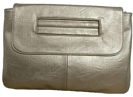 NIGEDU Frauen Handtaschen Leder Weibliche Clutch Handtasche Messenger Bag Große Solide Hohe Kapazität, Gold