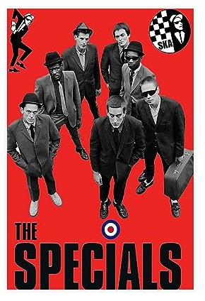 The Special English Zweifarbig und Ska Revival Band Poster Leinwand Poster Wandkunst Dekor Druck Bild Gemälde für Wohnzimmer Schlafzimmer Dekoration ungerahmt 30 x 45 cm