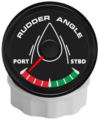 ELING 52 mm Ruderwinkelanzeige Messgerät 0–190 Ohm mit 8 Farben Hintergrundbeleuchtung für Marine-Segelboote