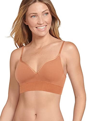 Jockey Women's Bra Natural Beauty Seamfree Molded Cup Bralette, Sequoia, XX-Large plus