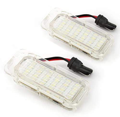 Pulchra License Number Plate Light LED Rear Number Plate Light Lamps For Ford Fiesta Focus C-Max Kuga Mondeo Jaguar 6000K Xenon White 2Pcs 6M2A13550AA