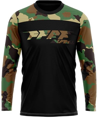 MTB Trikot,Herren Radtrikot Fahrradtrikot Langarm, Motocross | MX MTB Mountainbike,Shirt Downhill Fahrrad Jersey Schnelltrocknend (Mc9,6XL)