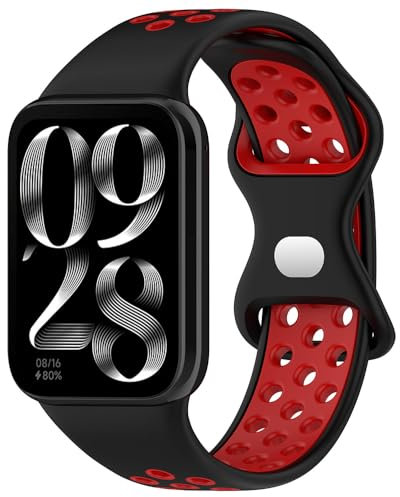 BYISYUE Breathable Watch Strap for Redmi Watch 5/Redmi Watch 4, Silicone Sport Replacement Band for Xiaomi Smart Band 9 Pro/Smart Band 8 Pro/Mi Band 8 Pro/Mi Band 9 Pro