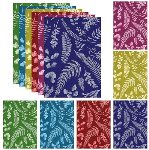 GADITIEK Cyanotypie Papier, A5 5.8 x 8.3 Zoll, 42 Stck. Sun Print Papier Kit, Hochempfindliche Sonne drucken Natur Druck Papier Solar Zeichnung Papier für DIY Kunst Handwerk Papier Projekte, Buntes