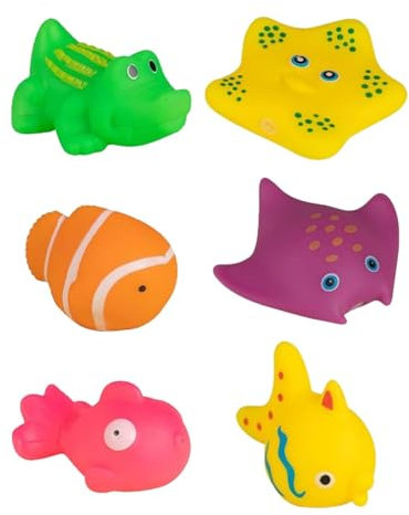 6 Pezzi Di Giocattoli per Piscina per Gatti, Giocattoli Interattivi a Forma Di Pesce per Gatti/Cani, Giocattoli per Piscina per Gatti, Divertente Giocattolo a Forma Di Pesce Acquatico Con Suono
