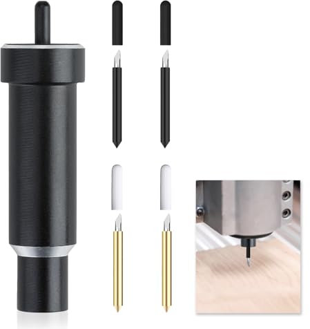 5PCS Explore Deep Cut Blade, Fine Point Blade Housing with Housing for Cricut Maker, Maker 3, Air 3, Air 2, Air, One, Explore 3, for Slicing Cuts Cardstock, with 4 Blades, Cricut Deep Cut Blade