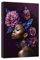 ZQQART Afroamerikanische Wandkunst abstraktes Bild mit schwarzer Frau Druck auf Leinwand lila Blume auf schwarzem Mädchenkopf Gemälde Heimdekoration gerahmt(Lila,60x90cm)