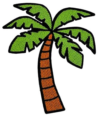Palm Tree Embroidered Iron-on Patch