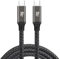 USB 4 Cable 40Gbps 6.6ft, USB C to USB C Video Cable 8K@60Hz, USB4 C Monitor Cable, 240W Fast Charging, Thunderbolt 4 Cable Compatible with iPhone 15/16 Series, Mac Book, iPad Pro, Samsung, Dell