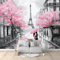 Papier peint intissé pour Salon Chambre Couloir 200 x 140 cm Décoration Rose Gris Design Graphique Decoratif Papier Peint avec des Peinture À L'Huile Rue Couple de style coup de pinceau