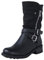 Stivali da donna a metà polpaccio con borchie basse scarpe sandalo donna, Nero , 36.5 EU