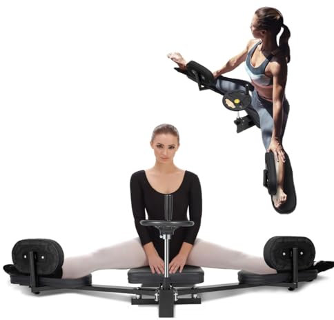 CHIMHOON Spagattrainer Beinstrecker Maschine 0-210° Fitnessgeräte Beinstretcher Beinspreizer mit Drehkurbel Mechanischer Bein-Strecker Maschine Tragkraft 100KG für Ballett, Tanz