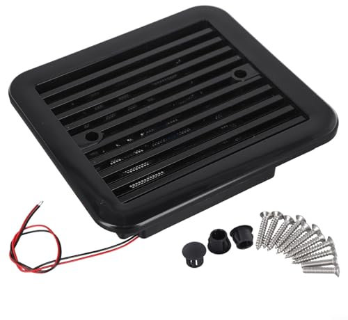 Extracteur d'air silencieux 12 V pour caravanes et SUV (Noir)
