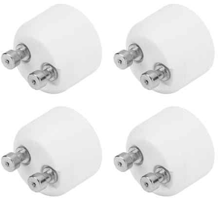 Ieron Lot de 4 adaptateurs de Douille convertisseur GU10 vers MR16, Base en PBT Ignifuge, pavé Tactile en cuivre, Installation Facile pour Ampoules MR16 avec Douilles GU10