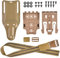 Lishuyeh Taktisches Drop Leg Band Strap Schnellspannsystem Kit für G1ock 17 M9 Gun Holster Platform Adapter QLS 22 19 Adapter Basis Bein Gürtelschlaufe Plattform mit Drop Leg Gürtel (Braun)