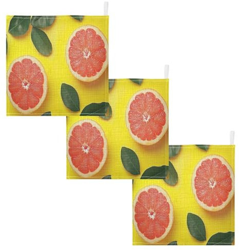 JUMBEAR Baby-Waschlappen aus Musselin mit frischer Zitrone, 5 Stück, super weiche und saugfähige Waschlappen für Neugeborene, Säuglinge und Kleinkinder