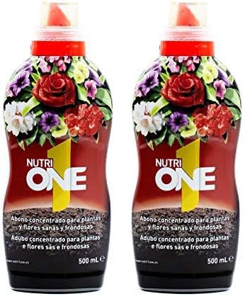 Abono líquido concentrado para todo tipo de Plantas y Flores. Fertilizante Premium con ingredientes naturales y resultados visibles en 7 días. (Paquete de 2)